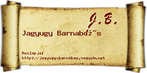 Jagyugy Barnabás névjegykártya