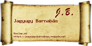 Jagyugy Barnabás névjegykártya