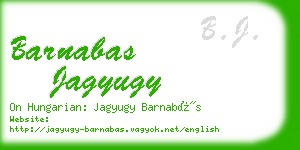 barnabas jagyugy business card